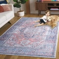 thumbnail image 5 of SAFAVIEH Arizona Phelim Floral Machine Washable Area Rug, Rust/Navy, 5' x 8', 5 of 13