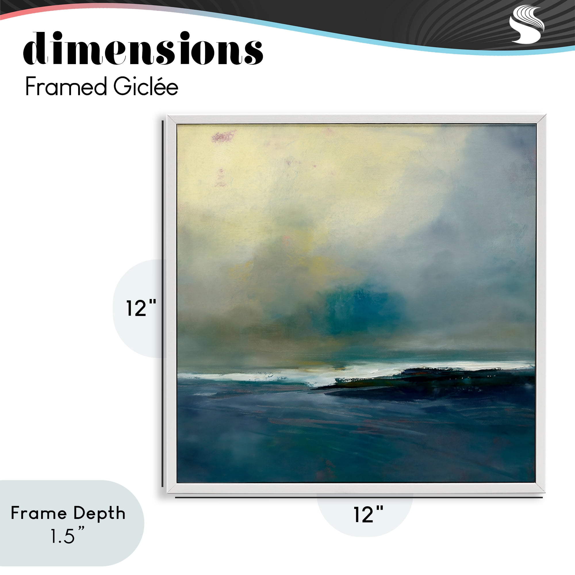 Stupell Industries Channeling Calm Horizon White Framed Giclee Art, design by Patrick Dennis