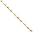 thumbnail image 2 of 10k Yellow Gold Citrine Diamond Infinity Bracelet - 7", 2 of 5