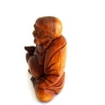 thumbnail image 6 of Happy Buddha Statue Laughing Buddha Wood Sculpture Lucky Statue Home Decor - LG. 7"- OMA BRAND, 6 of 6