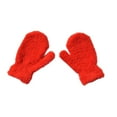 thumbnail image 1 of RXIRUCGD Children's Solid Colored Plush Gloves For Winter Warmth Thickened Plush Comfortable Gloves( Red ), 1 of 3