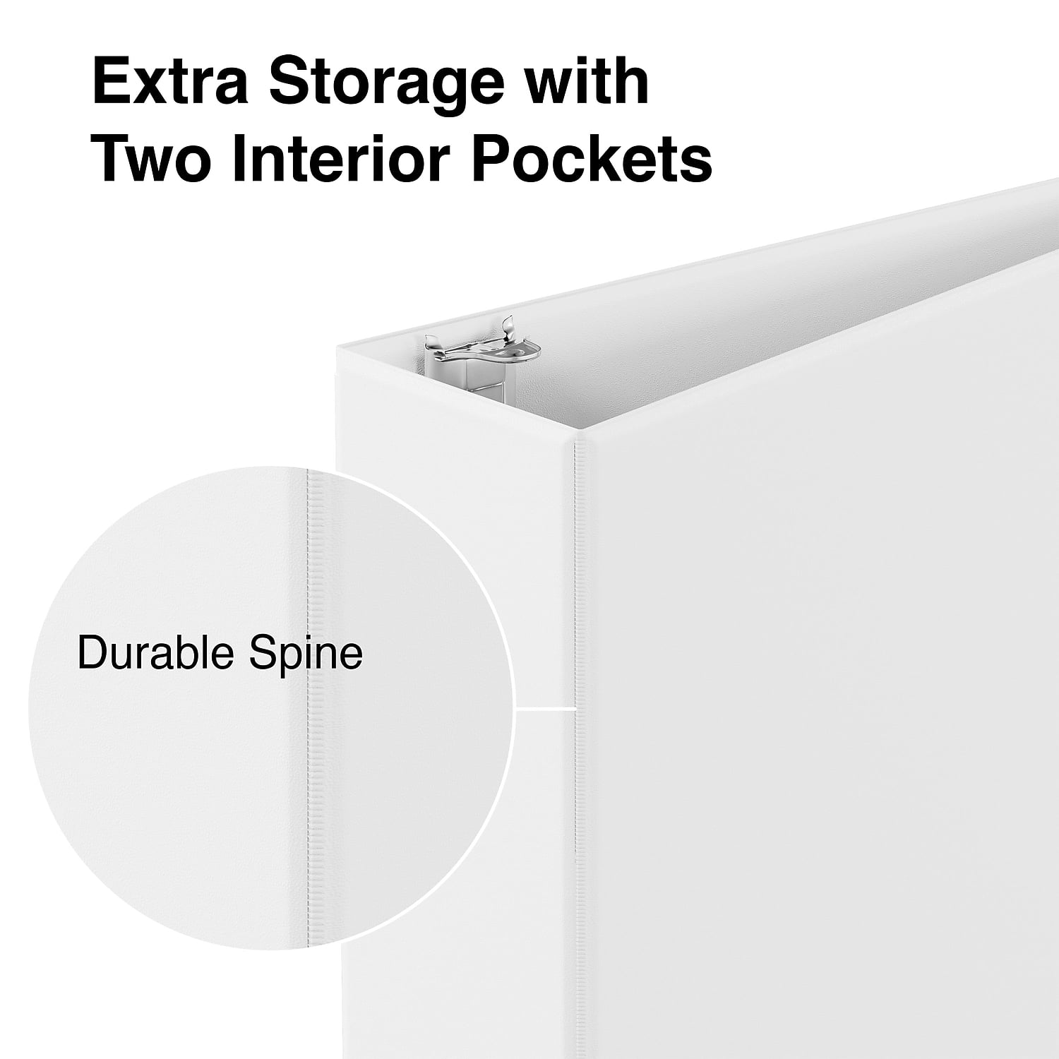 Staples Economy 3" 3-Ring View Binders White 12/Carton 23743/21691VS