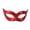 A004- Red, variant on Masquerade Mask for Women Green 6 Inch Shiny Half Face Mask, Mardi Gras Mask for Masquerade Party Halloween Accessory, 1 Pack