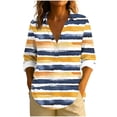 thumbnail image 5 of Tauxra Womens Casual Tops,Women's T-Shirt,Long Sleeve Lapel Printed Button Loose Casual Fashion,T-Shirts for Women, 5 of 5