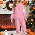 thumbnail image 2 of Kids Halloween Hoodie Outfit Fall Winter Long Sleeve Pullover Tops & Pants Tracksuit Set with Pocket for Boys Girls Toddler Casual Two-Piece Jogger Suits Kids Halloween Costume, 2 of 5