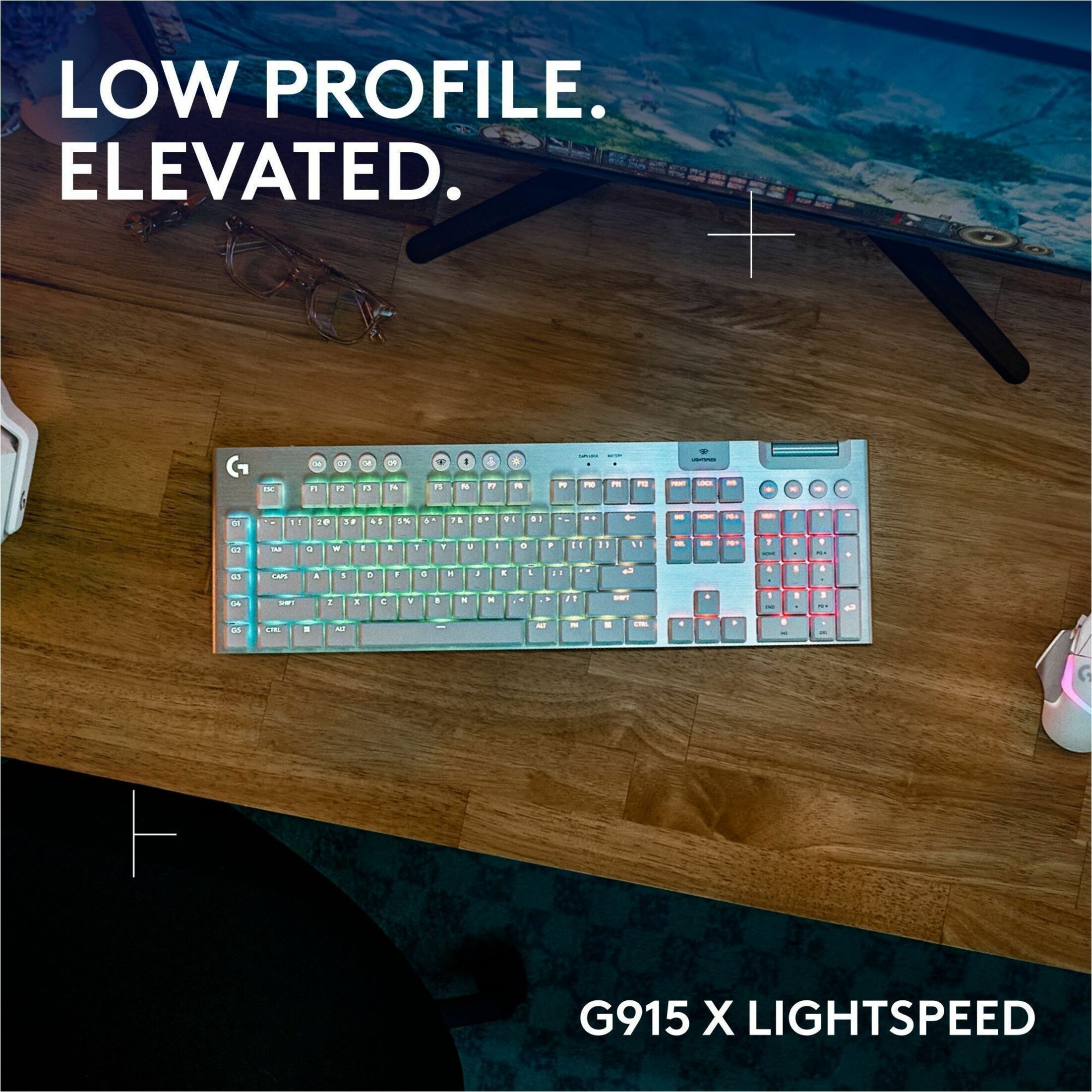 Logitech G915 TKL Wireless Gaming-Tastatur – Low-Profile, RGB, AZERTY-Layout