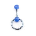 thumbnail image 5 of Navel ring with Knock Door Design 14G Anodized Titanium Glow in the Dark Ball, 5 of 6