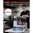 thumbnail image 3 of KFFKFF Fully Automatic Meat Slicer, 180W + 370W Commercial Food-Slicer with 10" Carbon Steel Blade, Built-In Sharpener & 0-0.3" Adjustable Thickness, 3 of 9