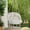 Beige with Cushion, variant on Hammock chair hand-woven with arched backrest lightweight for easy storage and carrying Used as lightweight cradle and swing reading chair