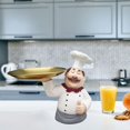 thumbnail image 1 of Estatuilla de resina, escultura nórdica, adornos de cocina, tículos de decoración, tesanía coleccionable pa cocina, oficina, porche, dec Bandeja Baoblaze Figurilla de Chef, 1 of 7