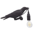 thumbnail image 2 of Aplique de pared para el hogar, resina, pájaro, lámpara de pared, sala de estar, lámpara de enchufe E14, pájaro a la izquierda, negro, enchufe de EE. UU., Luz de pared Sweethay HA003392-09B, 2 of 7