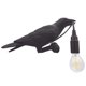 thumbnail image 2 of Aplique de pared para el hogar, resina, pájaro, lámpara de pared, sala de estar, lámpara de enchufe E14, pájaro a la izquierda, negro, enchufe de EE. UU., Luz de pared tholdsy HA003392-09B, 2 of 7