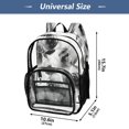 thumbnail image 5 of Iauyy Clear Backpack Heavy Duty PVC Transparent Backpack for College Workplace, Ink Rose, 5 of 8