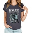 thumbnail image 3 of TayIor Sw1ft Chemises, Tyler Sw1ft Merch, Tyler Sw1ft, Mode Décontractée Imprimée Col Rond Manches Courtes Chemises Blouse Femme Graphique Amateur de Musique TKFASHION Argent TG, 3 of 5