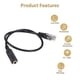 thumbnail image 3 of 2pc 3.5mm Stereo Audio Headset To Cisco Jack Female To Male Rj9 Plug Adapter Converter Cable Cord, 3 of 5