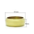 thumbnail image 2 of 14K Gold Ion Plated Stainless Steel 316, 8mm Wide Wedding Band Womens Size 8, 2 of 5