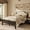 Espresso, variant on Morden Fort Spindle Queen Bed Frame with Upholstered Headboard, Solid Wood Platform Bed Frame for Bedroom, Espresso