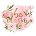 thumbnail image 2 of Wang, Melissa 20x20 Gold Ornate Wood Framed with Double Matting Museum Art Print Titled - Pink Blooms II, 2 of 4