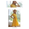 thumbnail image 3 of EASYBRA Women Polka Dot Midi Dress Short Sleeve A Line Casual Elegant Summer Dress, 3 of 5