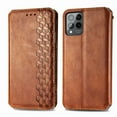 thumbnail image 2 of Wallet Case for T-Mobile REVVL 6 Pro 5G, Magnetic Faux PU Leather Kickstand Flip Cover with Card Holder Slots Shockproof TPU Shell Embossed Pattern Folio Case for T-Mobile REVVL 6 Pro 5G, Brown, 2 of 6