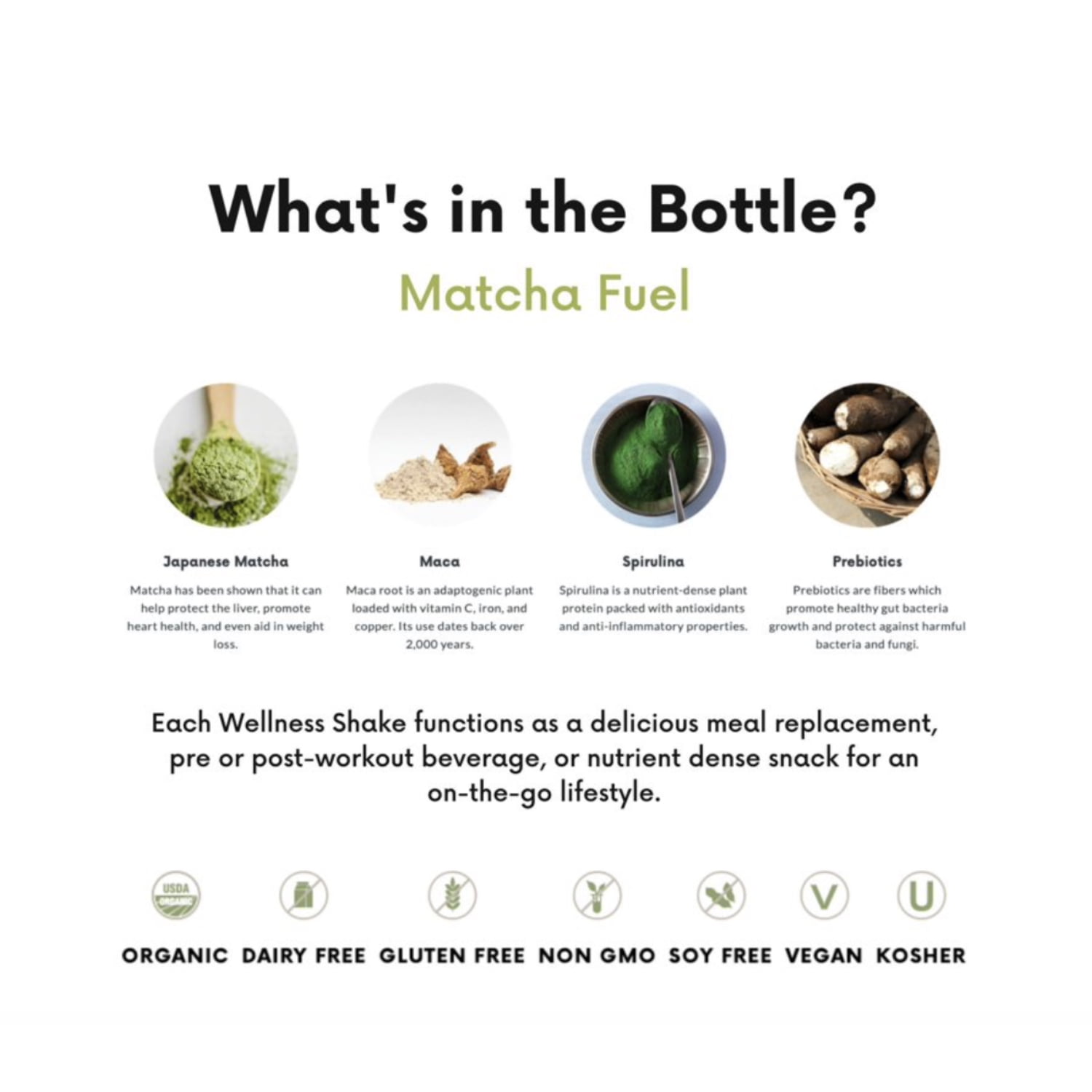 Remedy Organics Plant Based Matcha Fuel Nutritional Instant General Wellness Shake, 12 fl oz