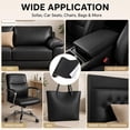 thumbnail image 4 of 24" x 54" Self-Adhesive Leather Repair Patch Roll, Peel & Stick Vinyl Repair Tape for Sofa, Couch, Car Seats & Furniture (Black), 4 of 6