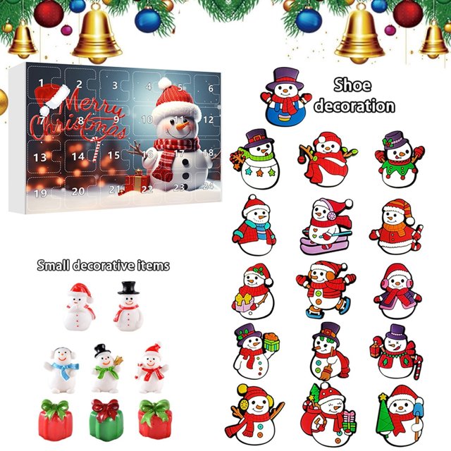 24 Days Vamp Advent Countdown Set Festive Holiday Decorations for Christmas Celebration and Home Party Supplies