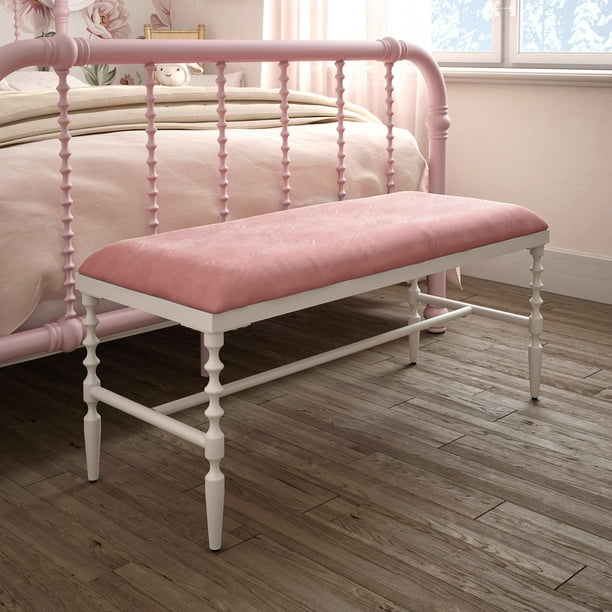 Dhp Jenny Lind Bench White Metal With, Dhp Jenny Lind Bed Pink Twin