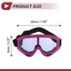 thumbnail image 4 of Gafas de montar para motocicleta Unique Bargains, gafas de ciclismo de lente azul y marco rosa rojo, 4 of 6