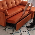 thumbnail image 4 of Gexpusm Pull Out Combination Sofa Modern L-Shaped Couch with Storage Recliner,Orange, 4 of 6
