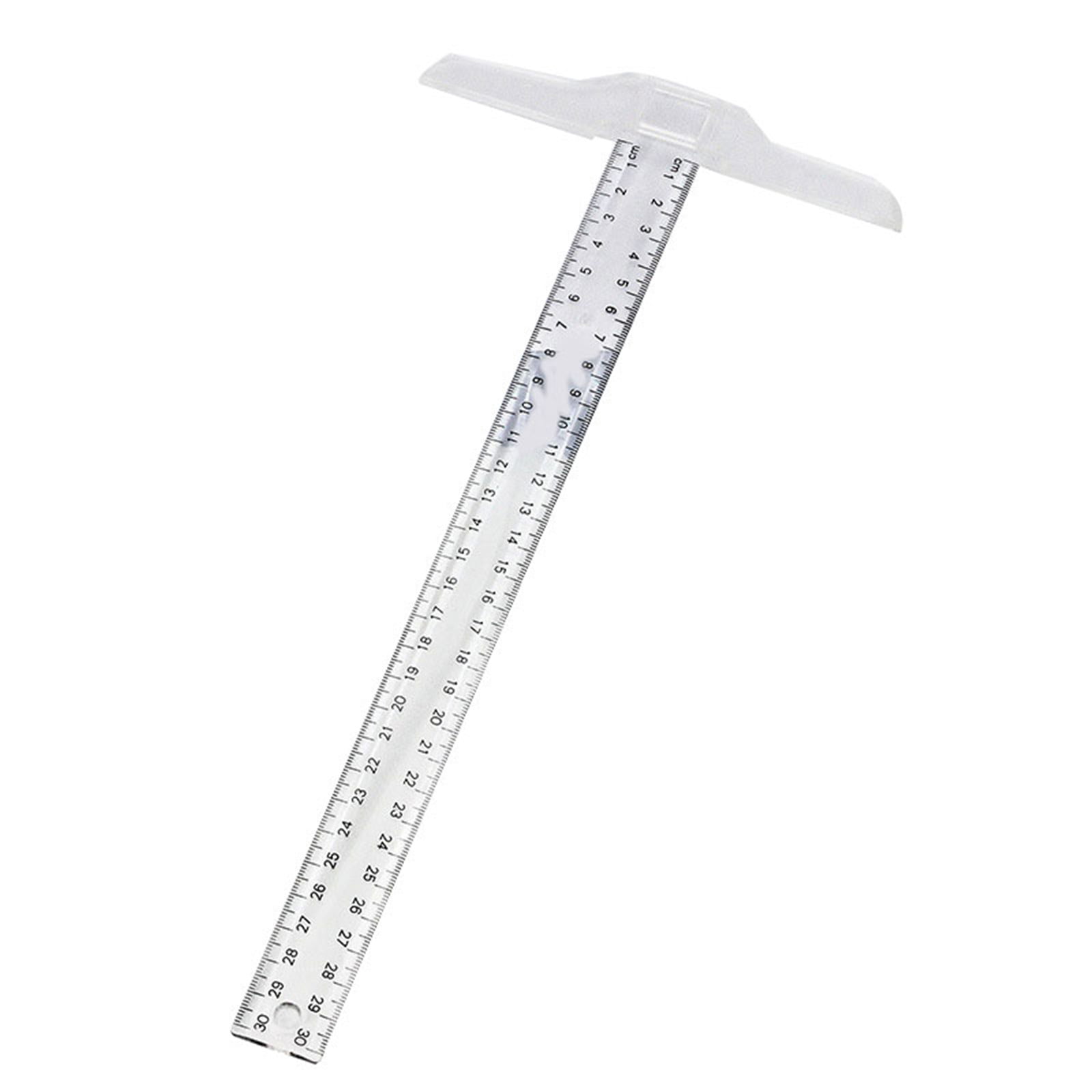 30cm 12 Plastic T Square Ruler Cm Double Side Scale T Shaped Ruler Measuring Tool Walmart Com