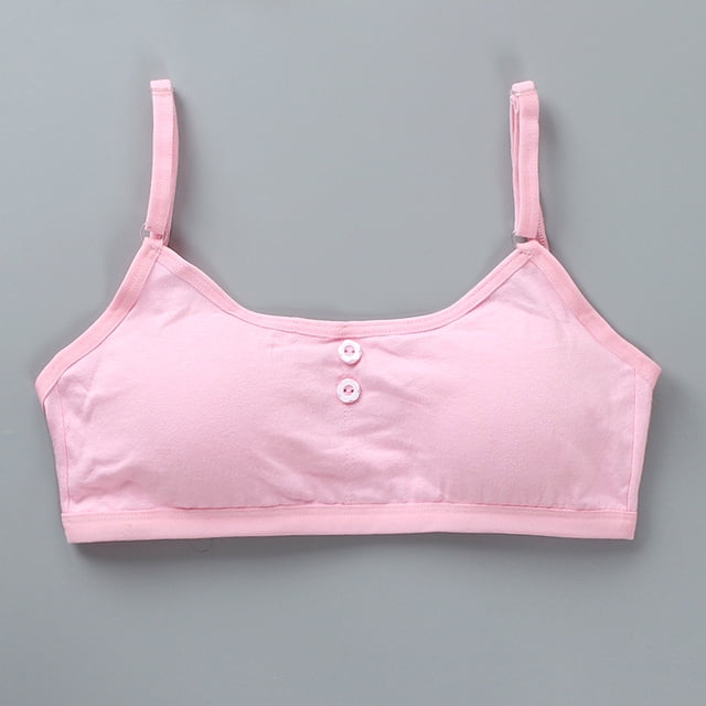 Ropa interior para estudiantes de desarrollo de sujetador para niñas de 14 años, estilo chaleco, tirantes pequeños, top de tubo fino, algodón puro para niños de 12 a 16 años