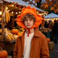 thumbnail image 7 of Fall Leaf Hat For Women Men, Harvest Funny Hat, One Size Autumn Thanksgiving Headwear, Halloween Fall Costume Parade Accessories, 7 of 7