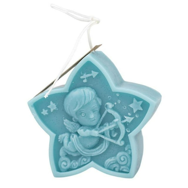 Vela sin humo con fragancia de larga duración, vela de aromaterapia con forma de estrella para sala de estar, 75g, diseño de doce constelaciones