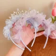 thumbnail image 5 of Diadema elegante y dulce de princesa para niña, aro para el pelo con perlas y corona bonita, accesorios para sombreros para fiesta de cumpleaños, 1 ud., 5 of 5