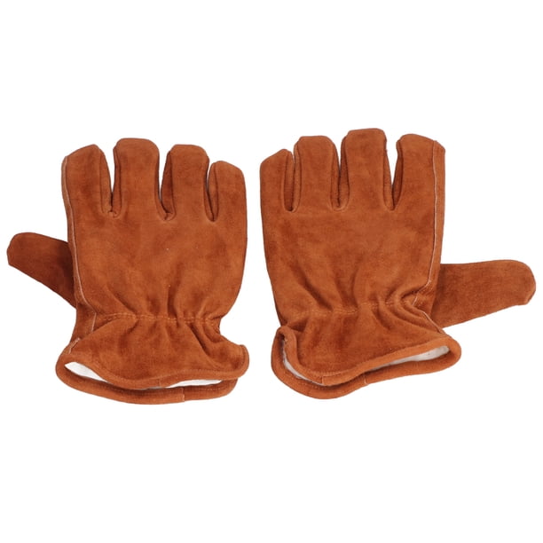 Guantes de trabajo con aislamiento de invierno, 1 par de guantes de trabajo de seguridad laboral de cuero de vaca Guantes de trabajo de cuero de vaca Diseño de última generación