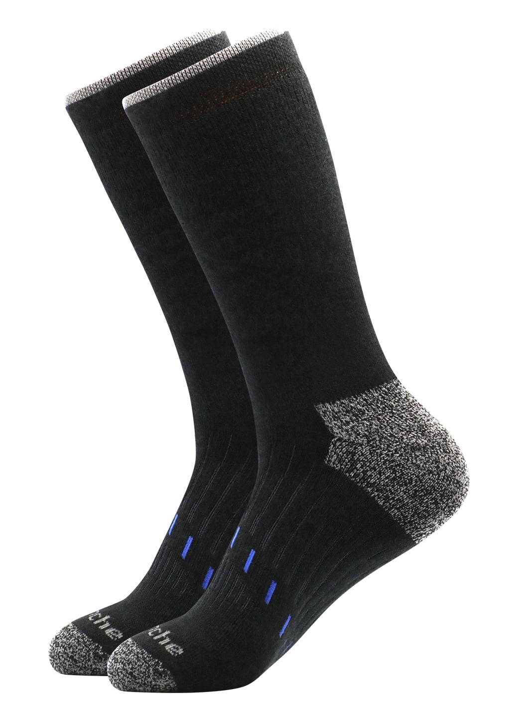 Avalanche Men's Quick Drying Merino Wool Blend Quarter Socks With Arch Support 2-Pack 