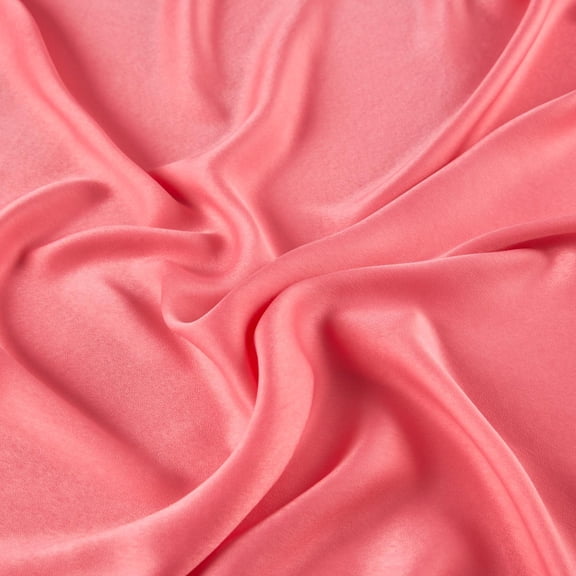 Zelouf Kelly Charmuse Dull Satin , Sewing, DIY, Crafts Fabric by the Yard, Guava Allure, 3 Yard
