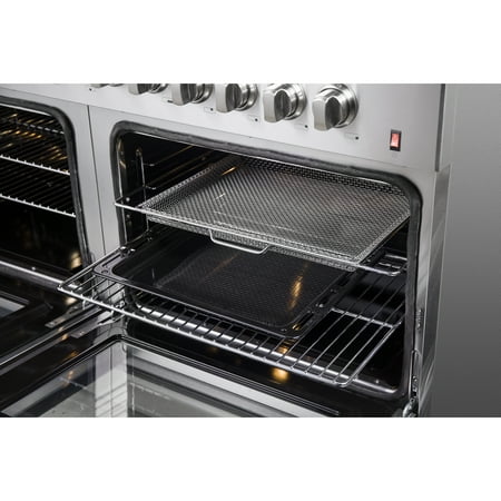Forno Appliances - Galiano Alta Qualita 8.64 cu. ft. Freestanding Double Oven Dual Fuel Range with Convection Oven