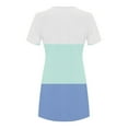 thumbnail image 4 of Ersazi Robe pour Femmes 2023 Mode pour Femmes Col Rond Chandail à Enfiler avec Manches Courtes Imprimées Décontractée Ample Longueur Genou en Liquidation Bleu G, 4 of 4