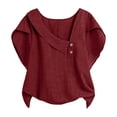 thumbnail image 3 of Kelon Womens Summer Tops Short Sleeve Shirts Cowl Neck Boho Tops Loose Fit Shirts Business Dressy Casual 2026, XL, 3 of 3