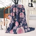 thumbnail image 3 of Pioneer Flower Floral Print Pattern Blanket,Comfortable Soft Lamb Wool Throw Blanket,All Season,Warm Lightweight Blankets for Sofa Bed Couch Living Room Chair,50"x60", 3 of 4