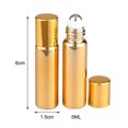 thumbnail image 4 of EseeAier 7pcs Refillable Perfume Bottle Glass Essential Oil Roller Bottles Portable Lightweight Empty Roll On Bottle for Travel 10ml Silver, 4 of 7
