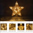 thumbnail image 3 of Christmas Star Tree Topper, Battery Powered Tree Star with Lights and Sequins, Christmas Tree Topper Lighted for Home Holiday Xmas Tree Christmas Decoration, Gold, 3 of 9