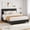 Gray, variant on Platform Bed Frame with Diamond Block Design Upholstered Adjustable Headboard, Strong Wooden Slats Support, No Box Spring Needed, Noise Free, Easy Assembly