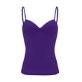 thumbnail image 4 of Textilo Women's Plus Size Tank Tops with Built In Bras V Neck Spaghetti Strap Camisole Sleeveless Cami Tanks Shirts Comfy Lightweight Loose Fit Flowy Casual Tunic Tees,Dark Purple 4XL, 4 of 6
