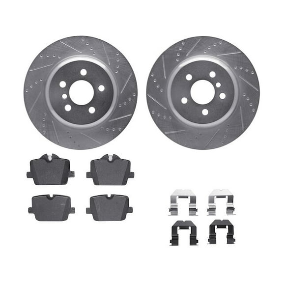 Rear Brake Pad and Rotor Kit - Compatible with 2019 - 2020 BMW 330i