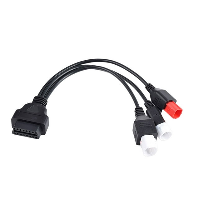 Youkk Motorcycle OBDII Diagnostics Connector Extension Cord Plastic 3in1 Fault Code Reader Adaptor Accessories OBD Auto Tools