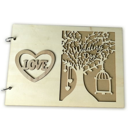 Personalized Wedding Guest Book Signature Book Photo Frame Album Tree Decor 5 Style New