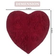 thumbnail image 2 of Home Weavers Modesto Collection Heart Shaped Plush rug Shower Floor, Bathroom Bath Rug Non-Slip Extra Soft and Absorbent, Machine Washable Heart Shaped Mats for Bathroom Floor 25"x25" Heart, Red, 2 of 9